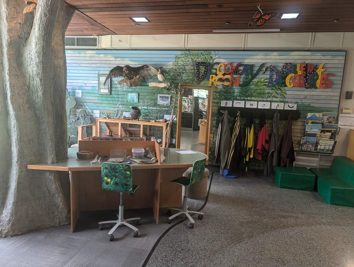 A children's activity area at Point Pelee's Visitor Centre.