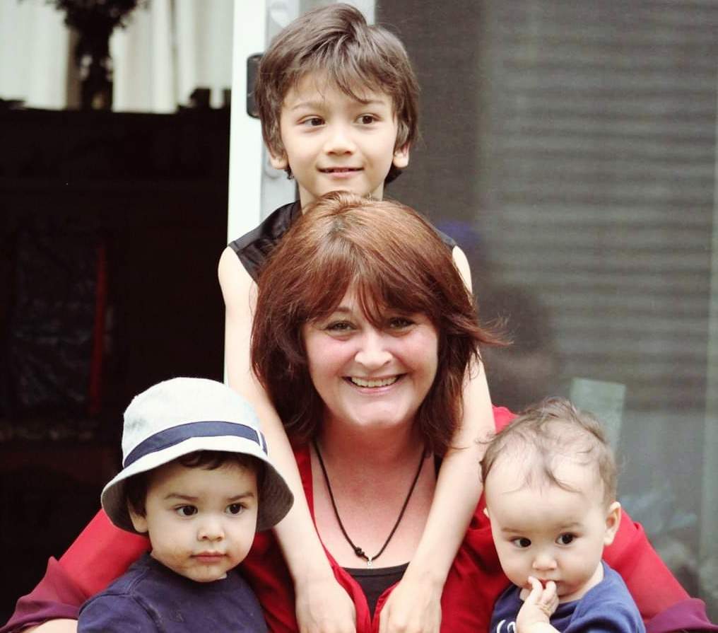 Sherri Jones and her grandsons