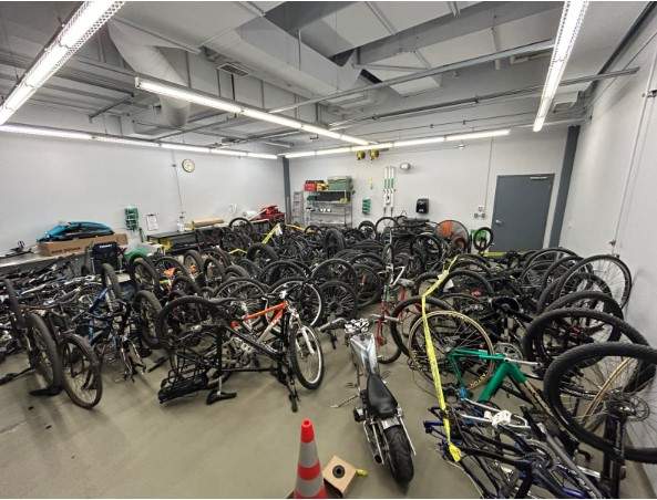 Photo of stolen bikes seized in Winnipeg police raid on June 26, 2024