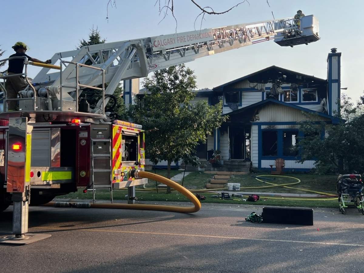 Fire guts a home along Deer Run Drive Southeast Sunday night.