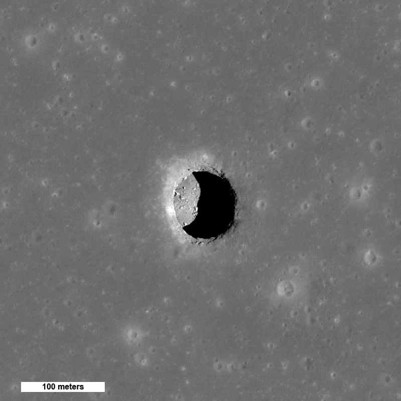 The Mare Tranquillitatis pit crater.