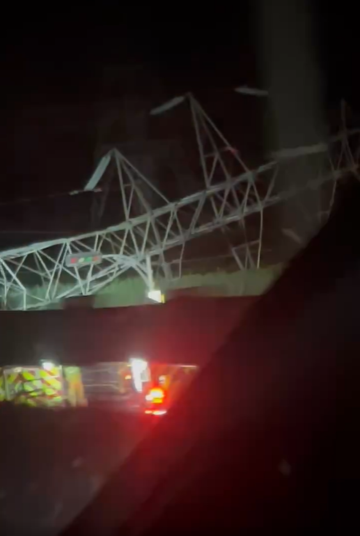 Longueuil police say the bus, which was carrying volunteer firefighters from the Montérégie region, collided with a car before hitting the transmission tower at about 9:45 p.m.