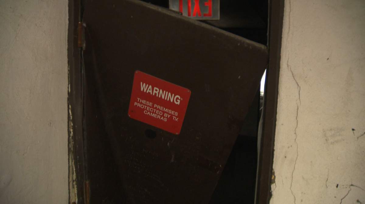 broken steel door