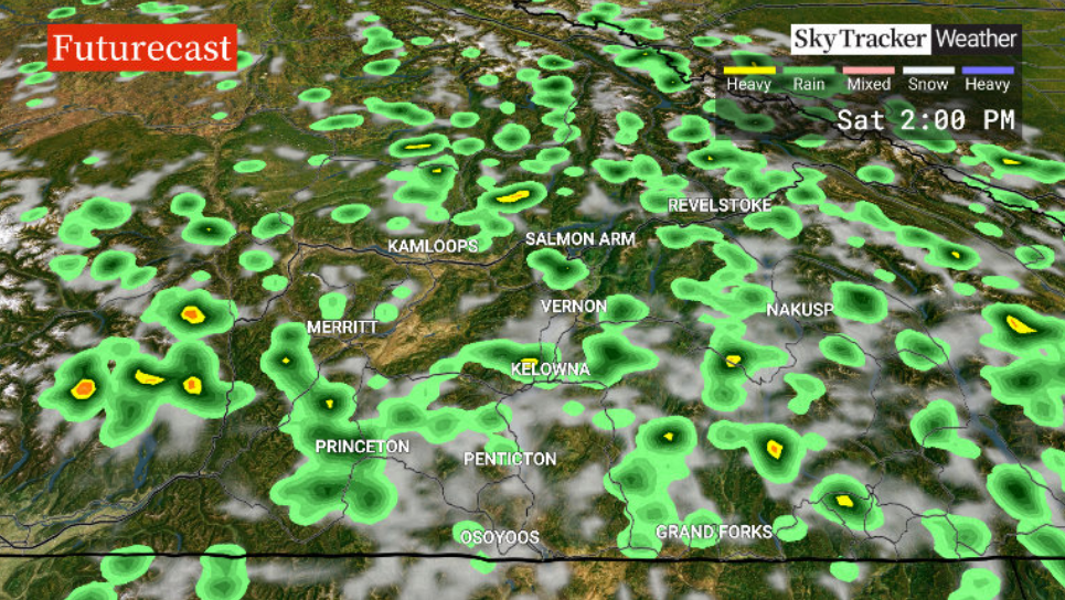 There is the risk of thunderstorms both Friday and Saturday afternoons.