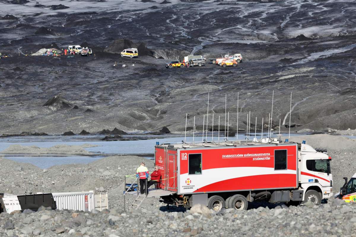 Iceland cave collapse