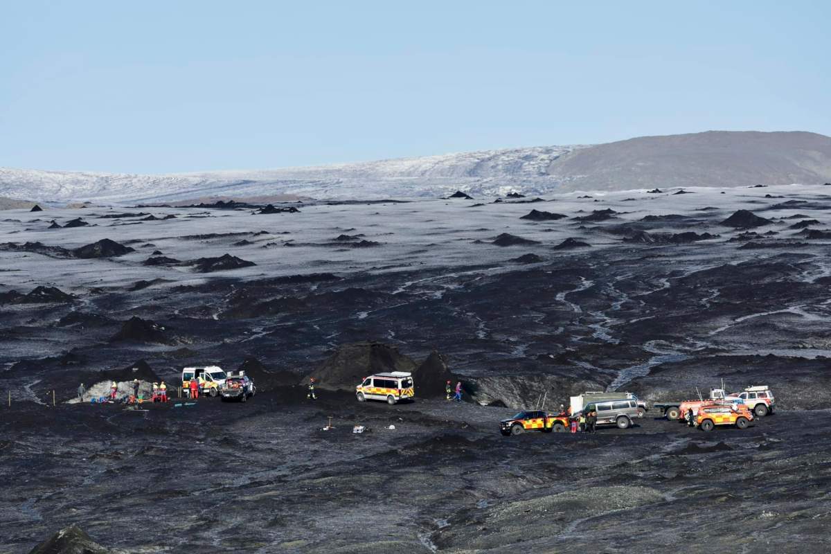 Iceland cave collapse