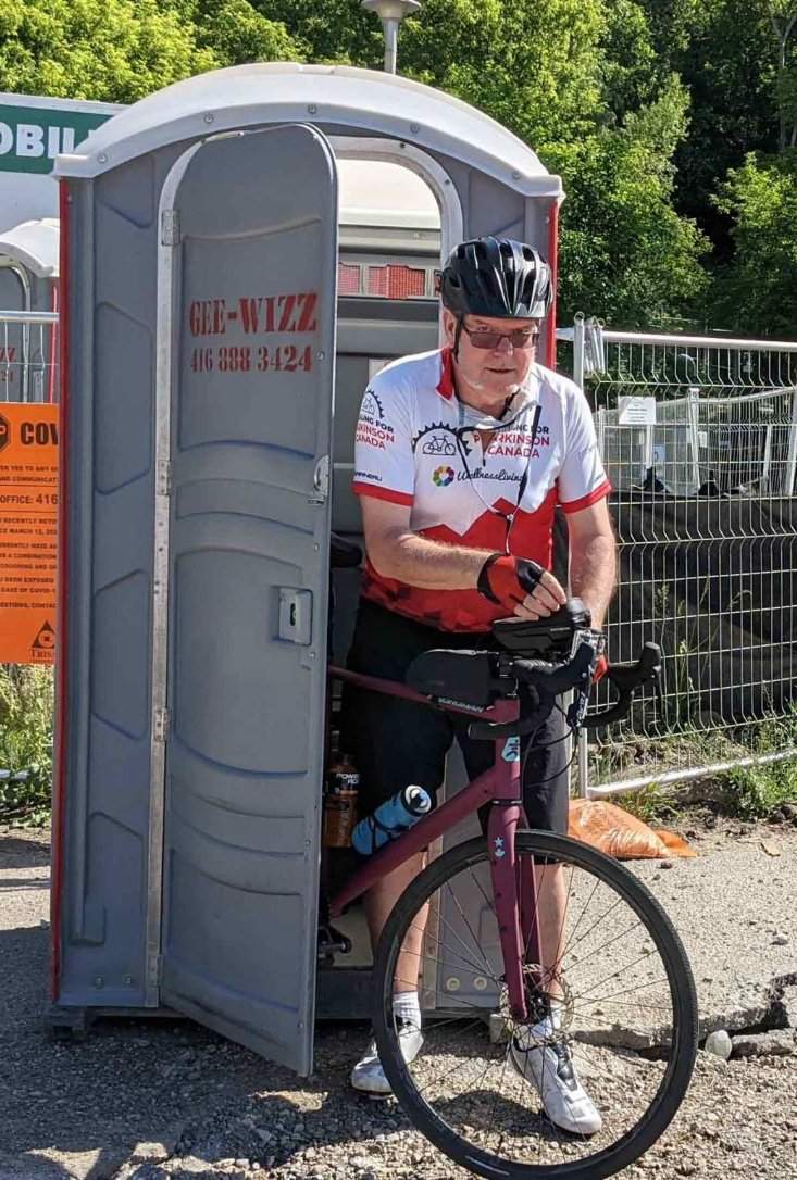 Mike Loghrin and his bike that was stolen in Edmonton on Monday, Aug. 12, 2024.