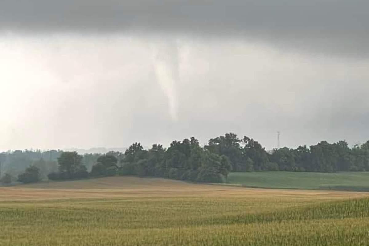 A tornado reportedly touched down in Ayr, Ont. on Saturday morning.