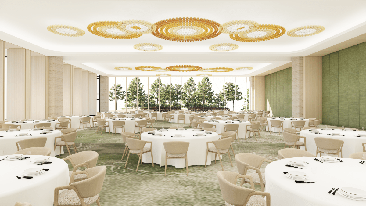 Rendering a new conference room as part of the expanded River Cree Resort and Casino on the Enoch Cree Nation near Edmonton.