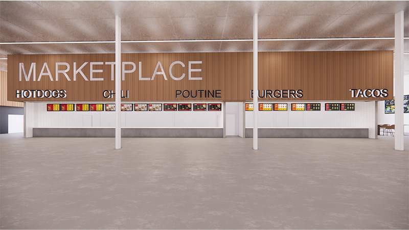 Rendering of proposed upgrades to Commonwealth Stadium in Edmonton.