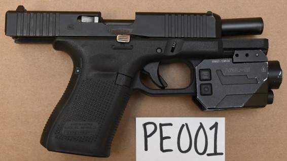 A firearm used in a shooting on July 14, 2024 in central Edmonton.