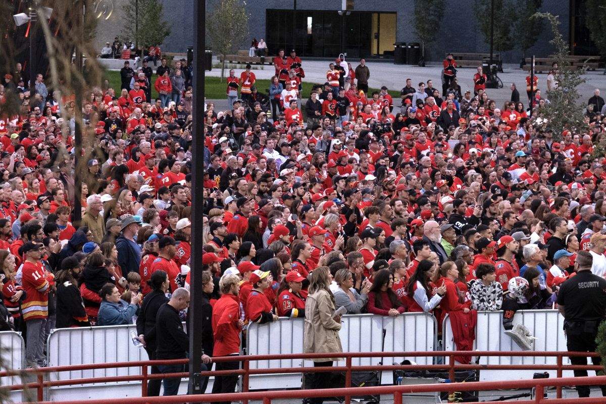 Fans gathered on the front steps of the Scotiabank Saddledome on an emotional Wednesday night as the Calgary Flames held a candlelight vigil for Johnny Gaudreau and his brother Matthew.