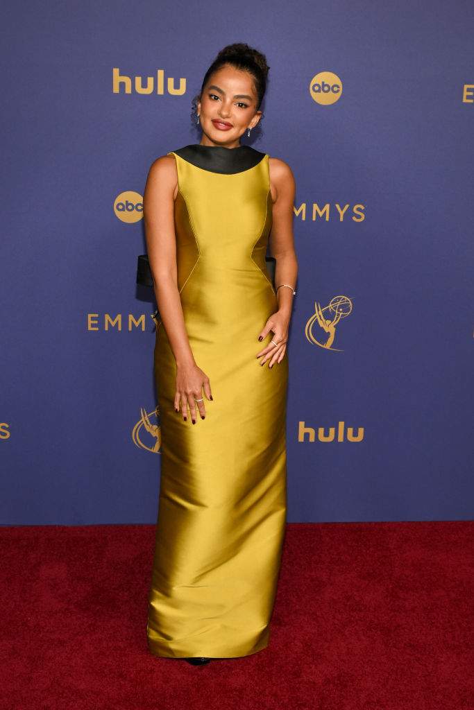 Ajwa Aljoudi at the 76th Primetime Emmy Awards held at Peacock Theater on September 15, 2024 in Los Angeles, California.