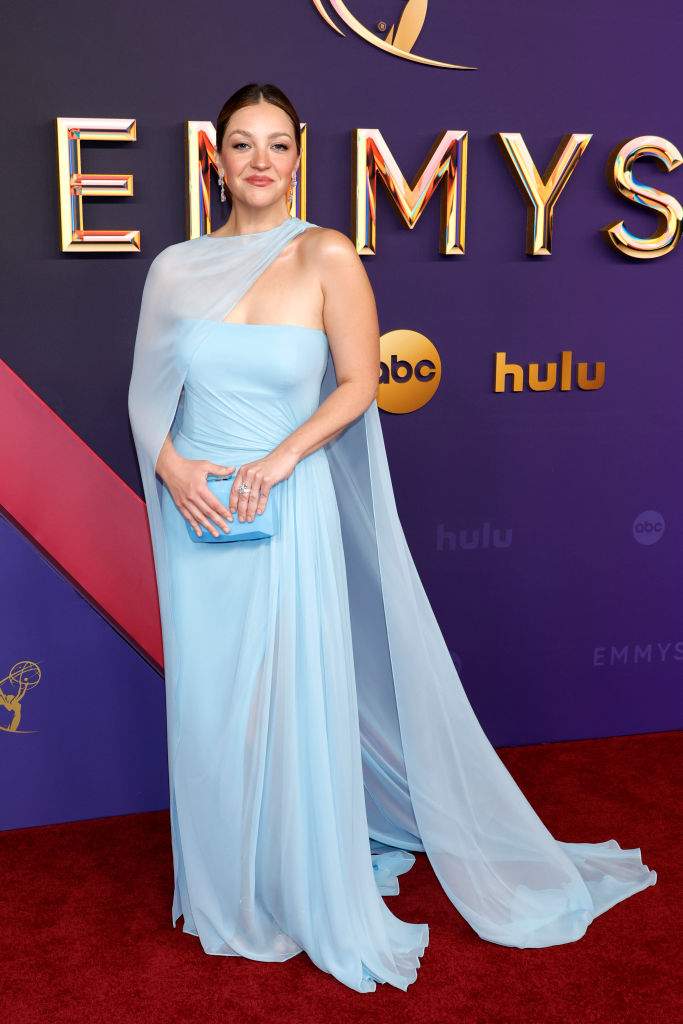 Abby Elliott attends the 76th Primetime Emmy Awards at Peacock Theater on September 15, 2024 in Los Angeles, California.