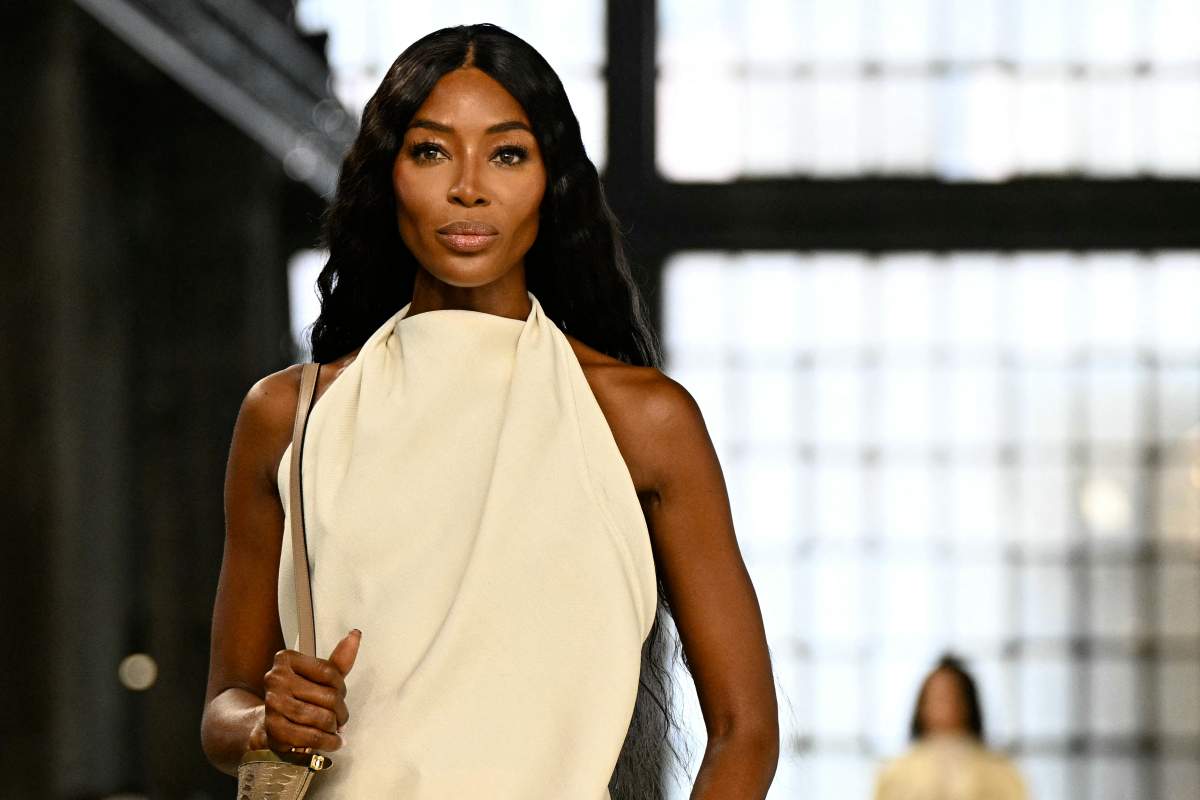 Naomi Campbell in white.