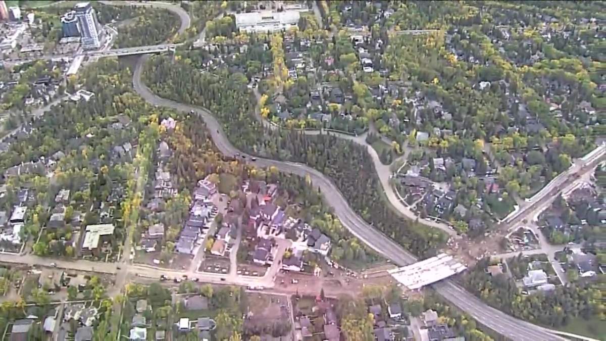 A motorcycle crashed on Groat Road in Edmonton, Alta. on Monday, September 23, 2024.