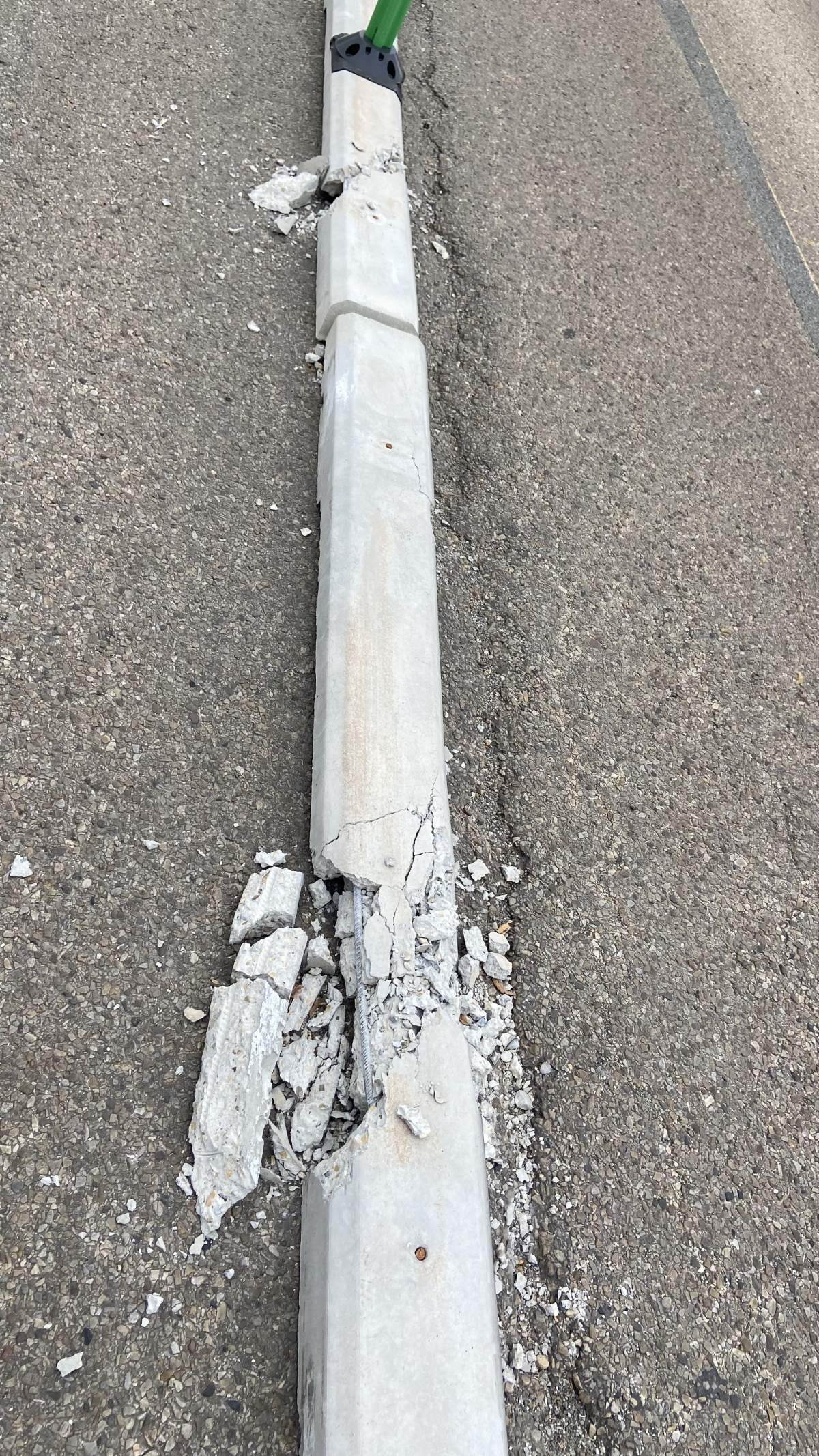 Cracked bike lanes in the area of 40th Street off Hermitage Road in Edmonton Wednesday, Sept. 11, 2024.
