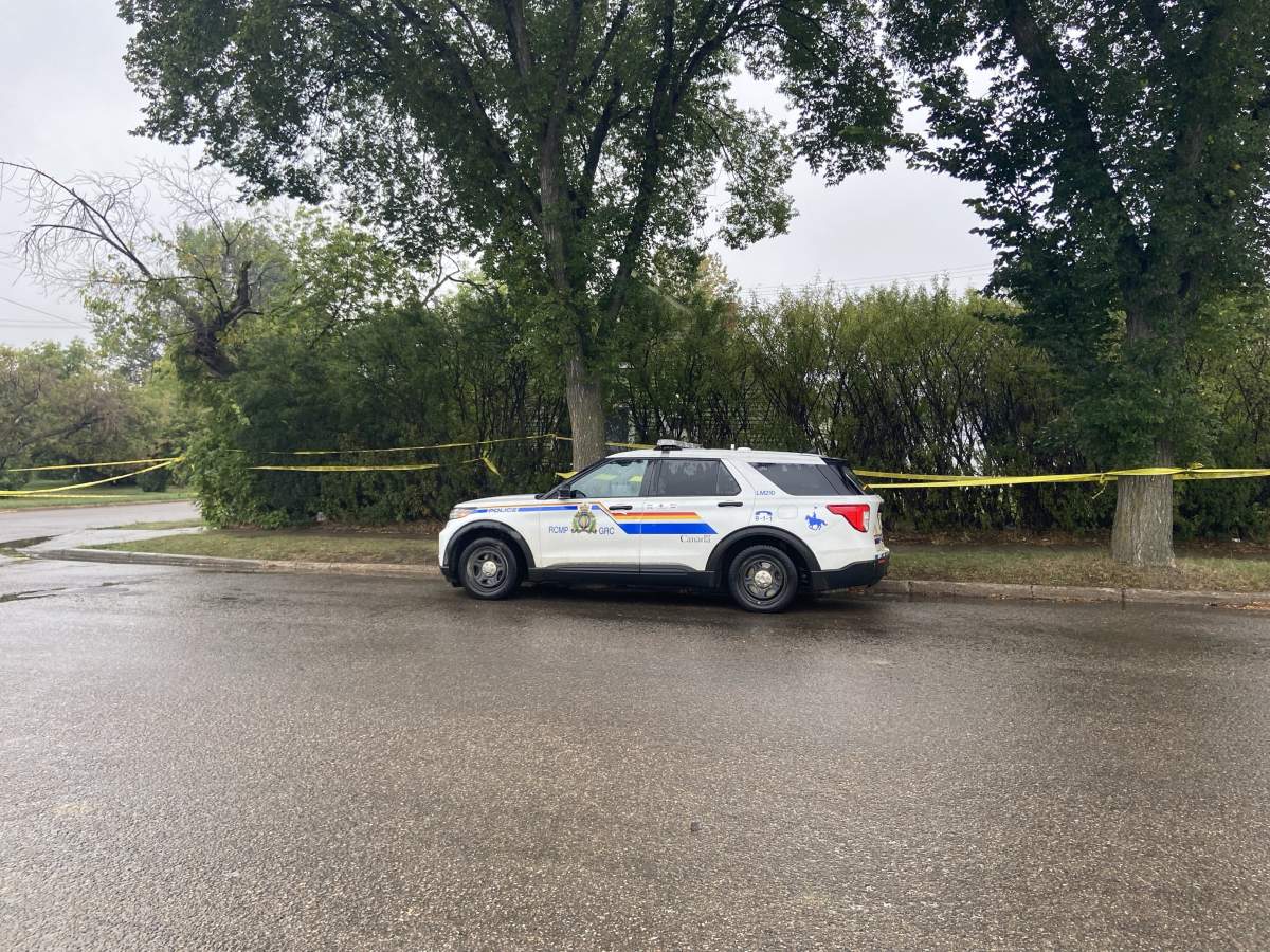 RCMP investigate after three people were found dead in the area of 50th Street and 47th Avenue in Lloydminster, Alta.