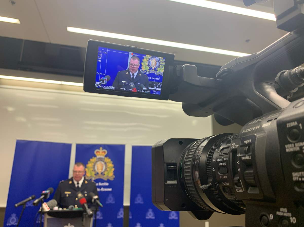 Insp. Murray Marcichiw, officer in charge of the Major Crime and Behavioural Sciences Group with Nova Scotia RCMP, speaking with reporters on Sept. 13, 2024 to provide an update into the disappearance of Esther Jones.