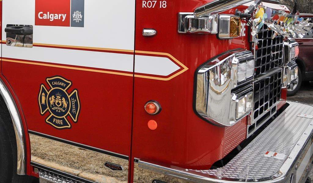 A Calgary fire department truck is shown in Calgary, Alta., Tuesday, April 14, 2020.