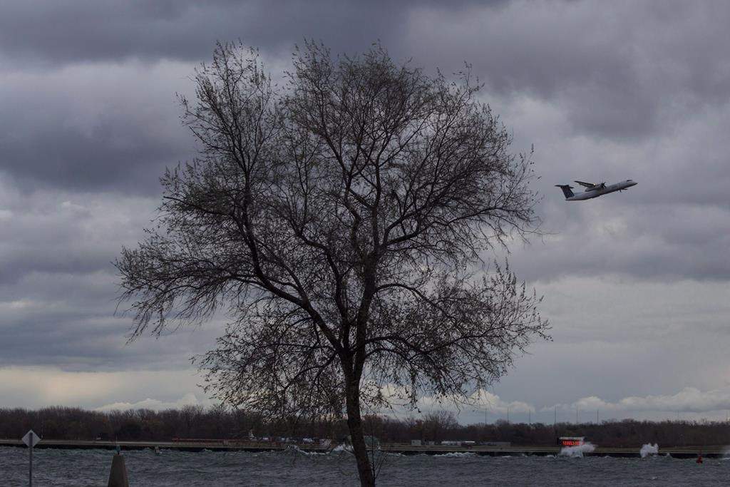 Toronto island airport lease extended for up to 12 years
Toronto city council is granting the island airport a lease extension that would keep the hub open for at least another two decades. A Porter Airlines plane takes off from Toronto's Island Airport on Friday, Nov.13, 2015. THE CANADIAN PRESS/Chris Young.