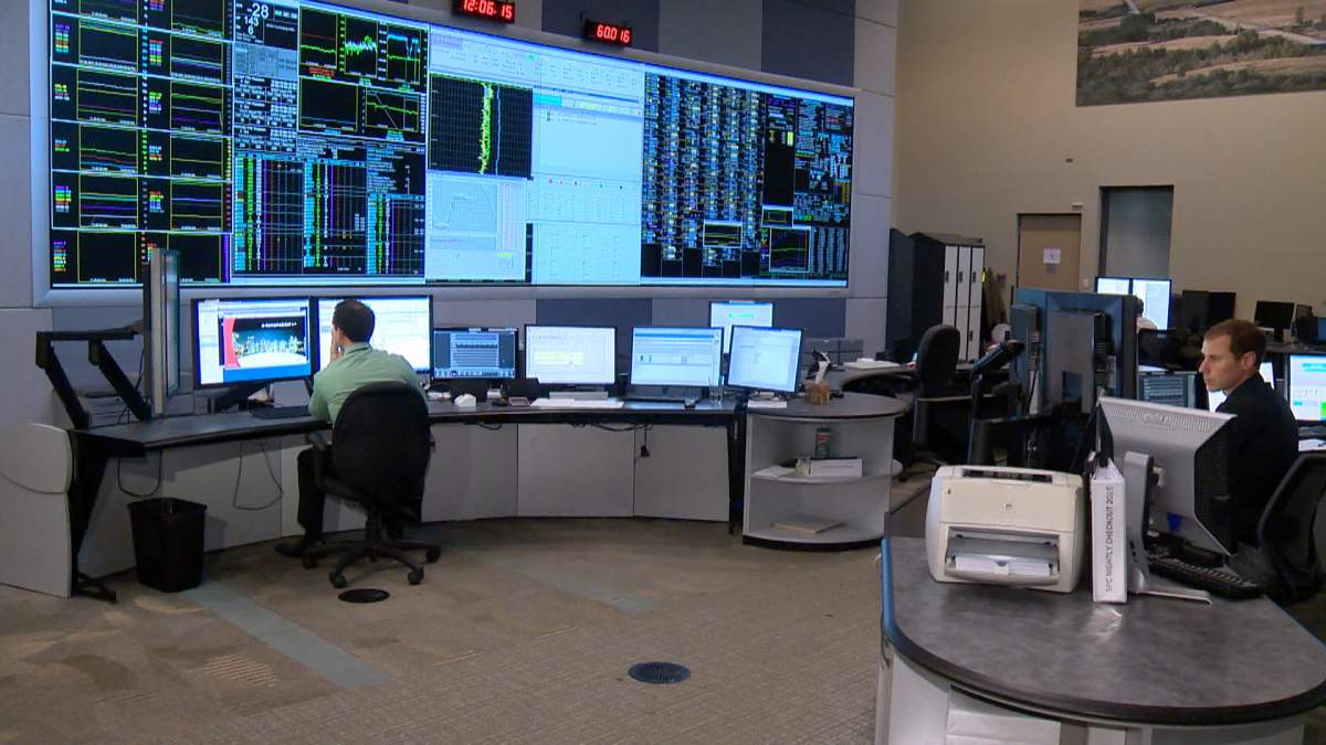 The AESO control centre in Calgary is used by the utility to help manage the power grid in Alberta.