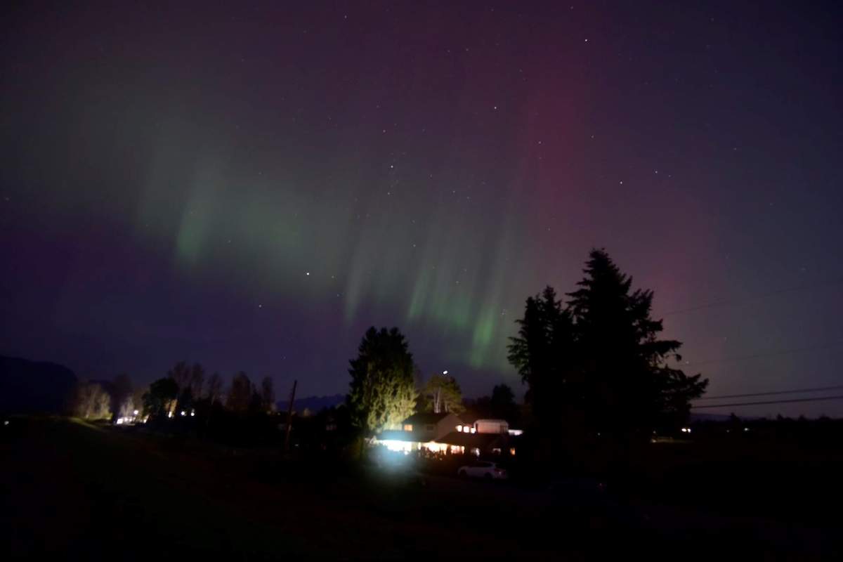 Jean Majeska captured the northern lights in Rail Lake on Thursday night.