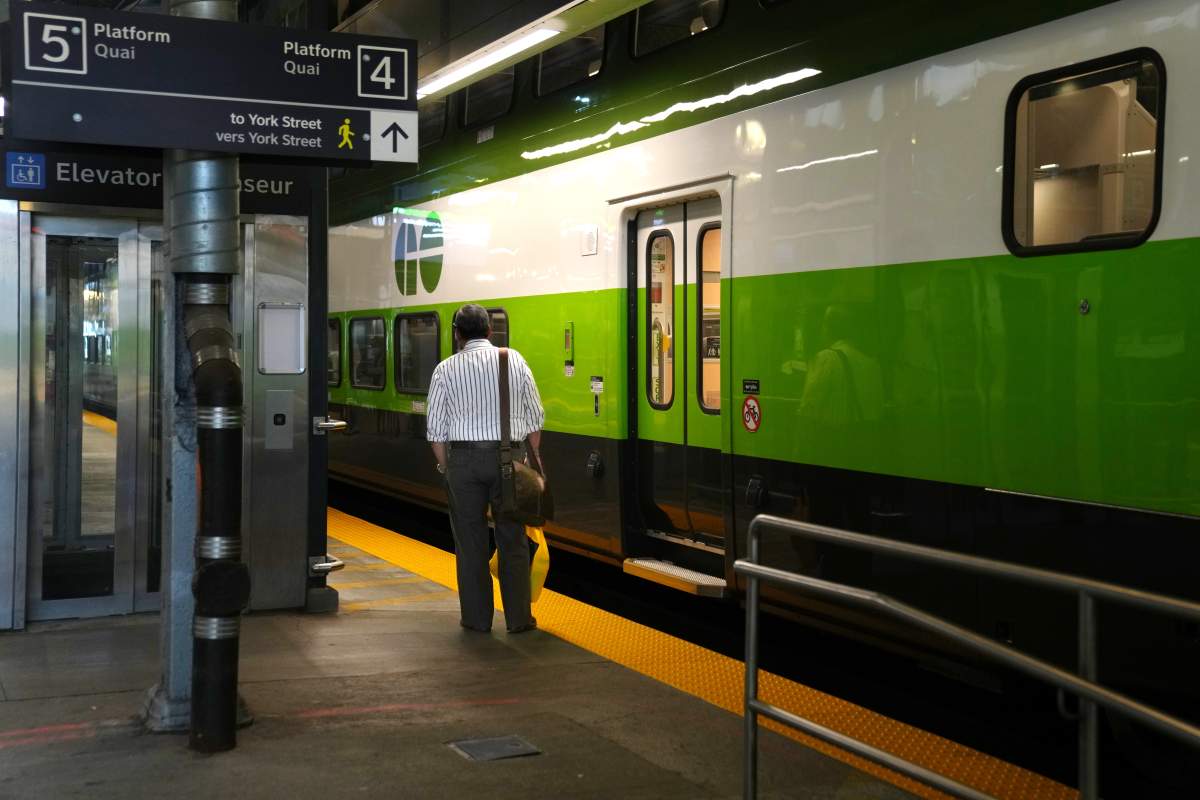 Service has been suspended on part of the Stouffville Line due to a pedestrian being hit.