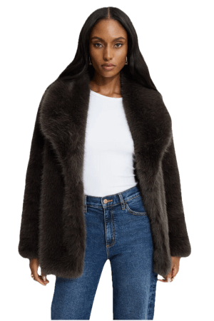 Dynamite faux fur midi