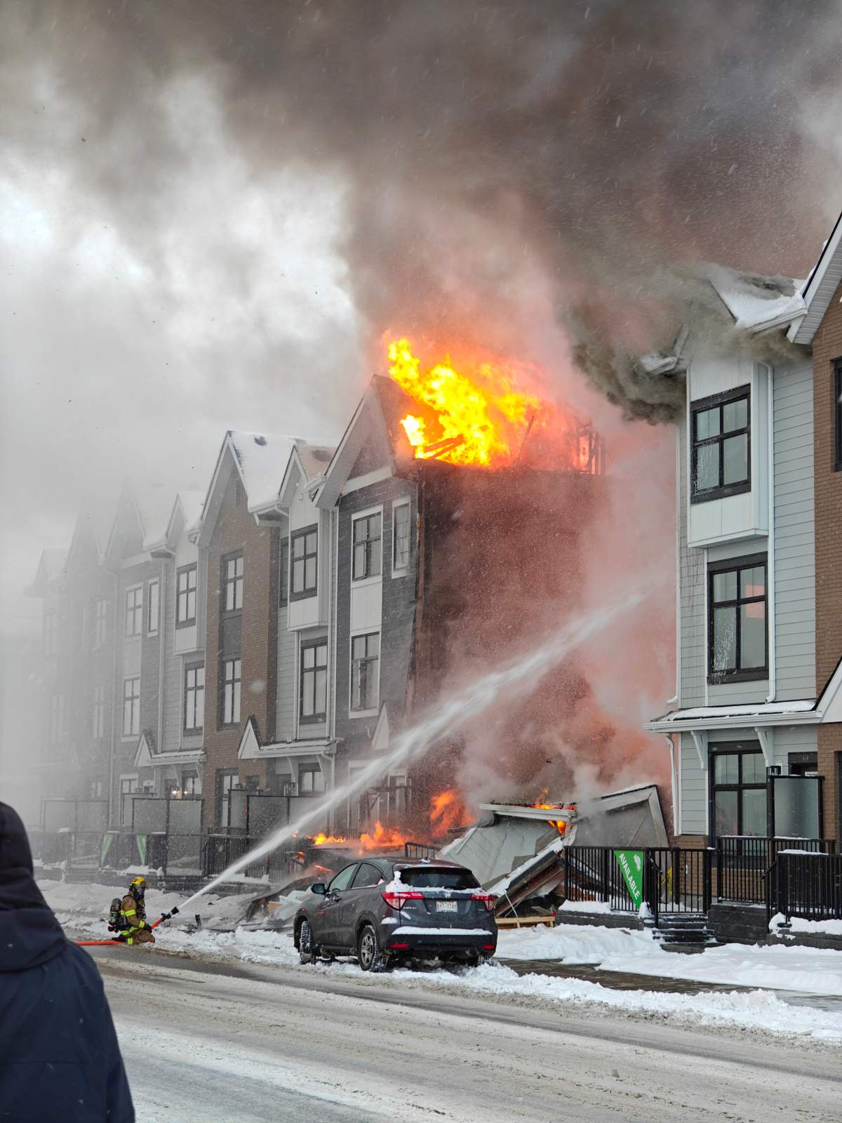 The Calgary Fire Department says crews were called out to a fire in a townhouse in Mahogany shortly after 3:00 p.m on Thursday, Nov. 21, 2024.