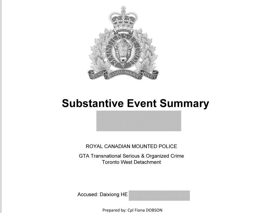 RCMP Substantive Event Summary report cover