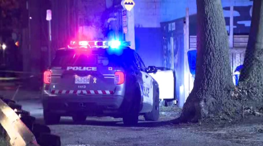 A Toronto Police vehicle on scene.