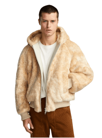 Men's fuzzy coat
