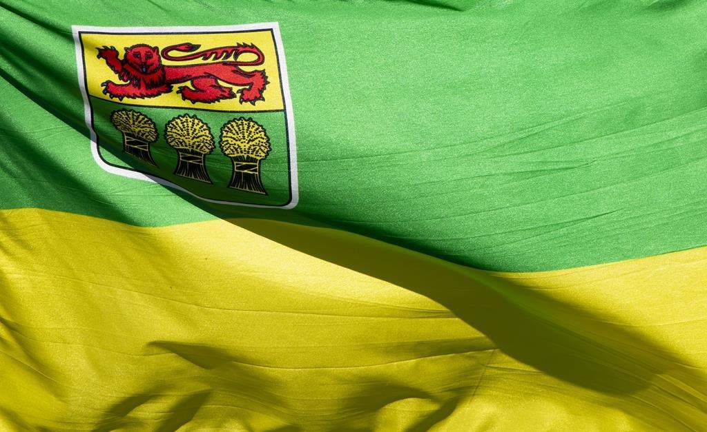 A Saskatoon doctor has been accused of unprofessional conduct after a patient was charged an unnecessary fee for a circumcision and allegedly told to text photographs of his genitals. Saskatchewan's provincial flag flies on a flag pole in Ottawa on July 6, 2020. THE CANADIAN PRESS/Adrian Wyld.