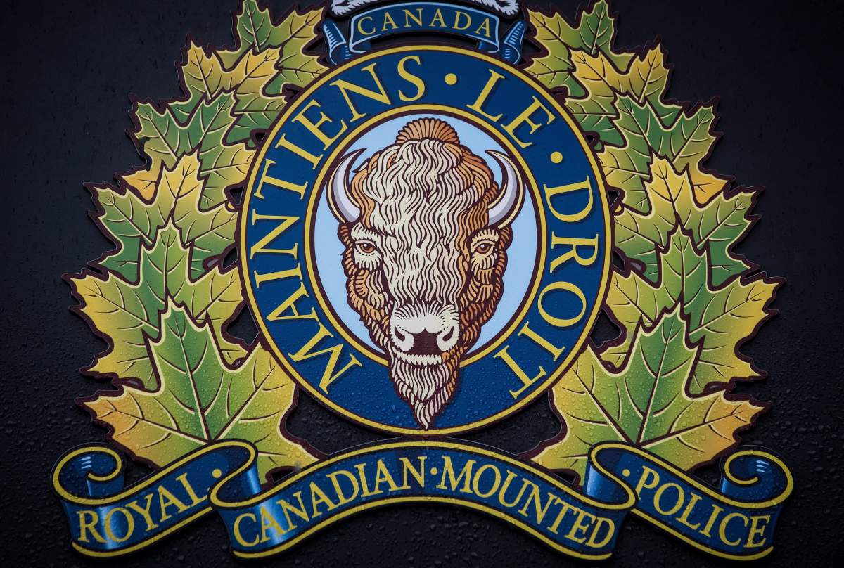 The RCMP logo is seen in Surrey, B.C., on Friday April 13, 2018.