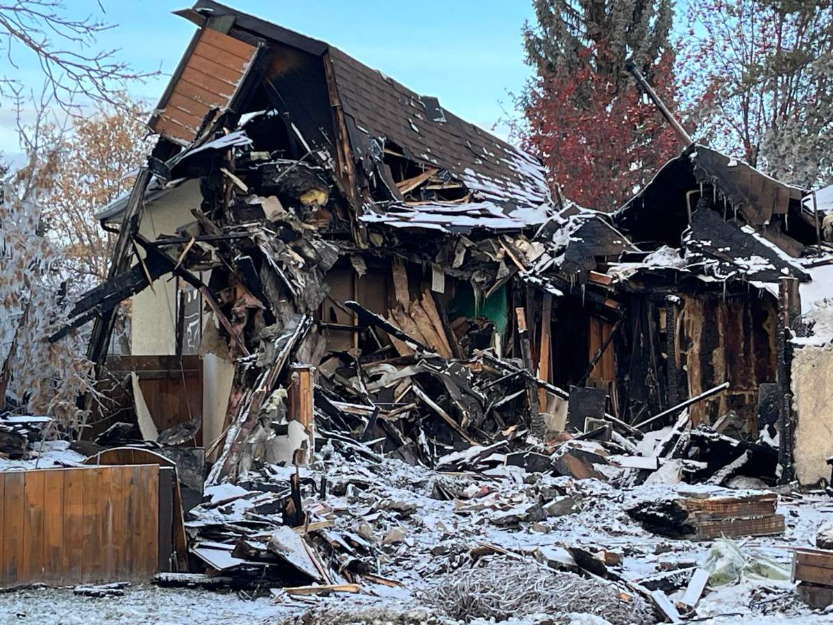 A man was found dead after a suspected arson at a home near 53 Avenue and 45 Street in Wetaskiwin, Alta. on Dec. 15, 2024.
