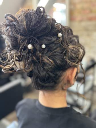 Look 2: Fun Quick Updo for Curly Textured Hair
