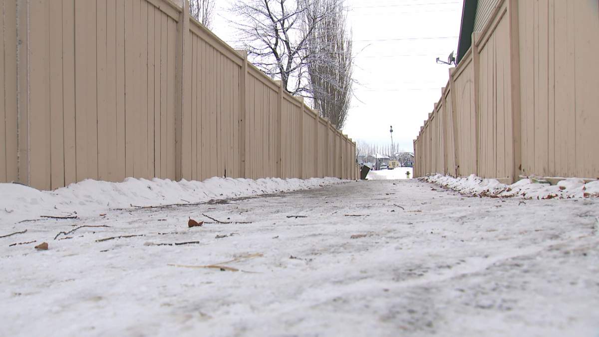 The RCMP say the alleged assault took place in a back alley in Chestermere.