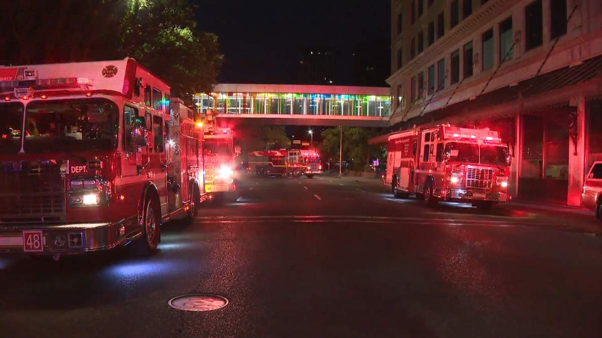 Calgary Police were called out to Calgary city hall on August 2, 2022 after reports an armed man had broken into the building and had set several fires.