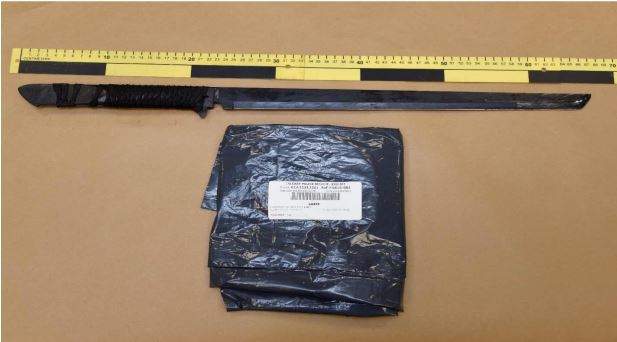 The ASIRT report included a photo of the machete officers say the man was in possession of when they arrived at Calgary city hall.