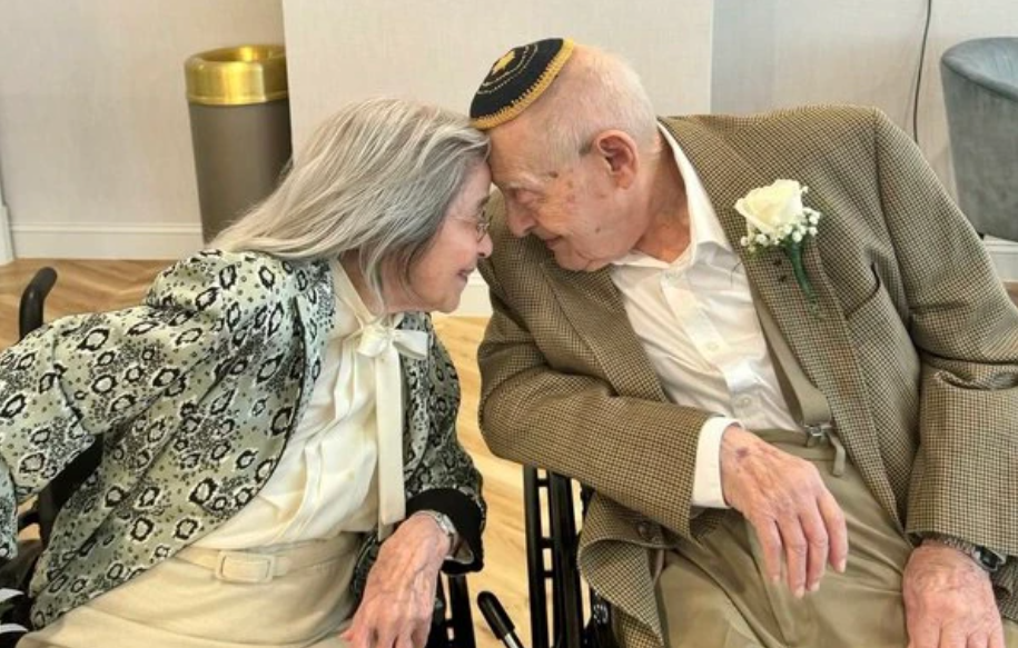 Marjorie Fiterman, 102, and Bernie Littman, 100, from Philadelphia, got married at the care home where they met.