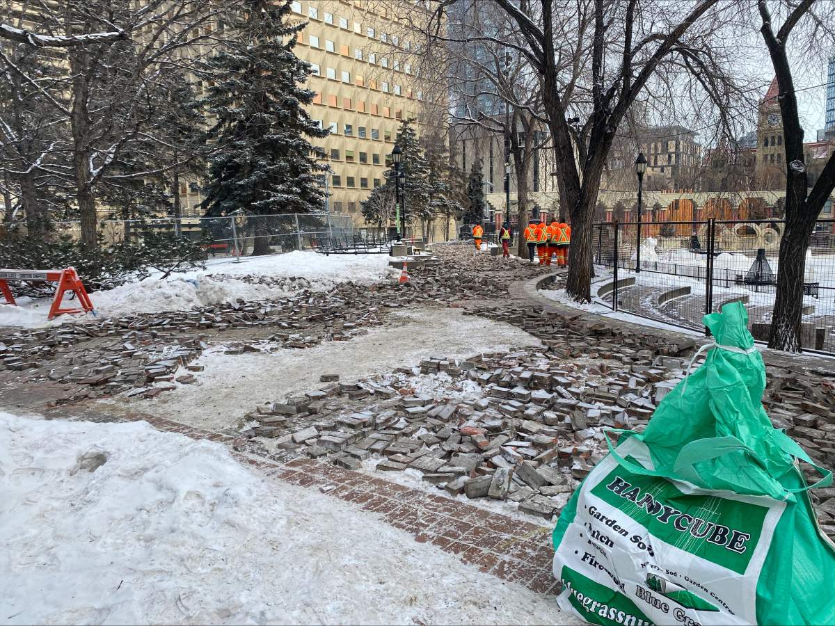 Work has already begun on trying to recover thousands of specially engraved bricks from Calgary's Olympic Plaza after the city said more than 5,000 people applied to recover their bricks before the plaza is demolished.