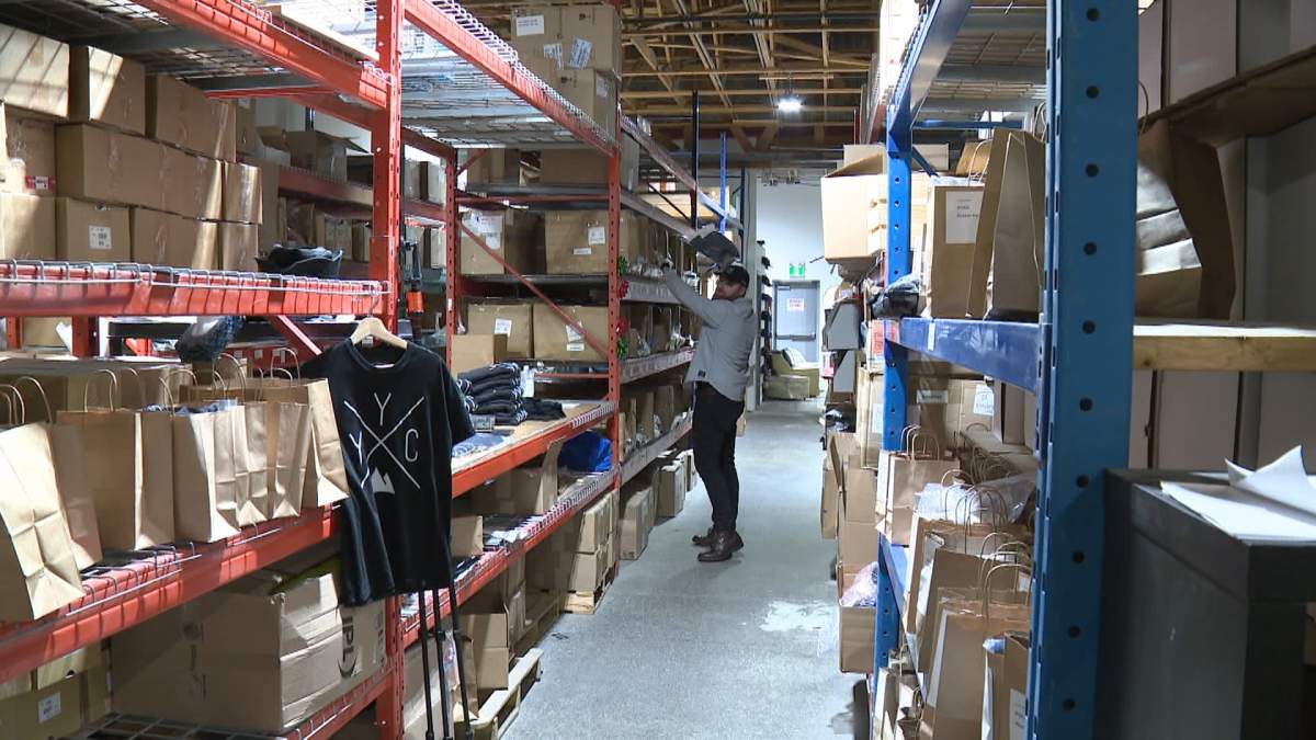Connor Curran, co-owner of Calgary-based online clothing retailer Local Laundry describes the ongoing postal strike as 'the perfect storm' coming at the most important time of year for small businesses.