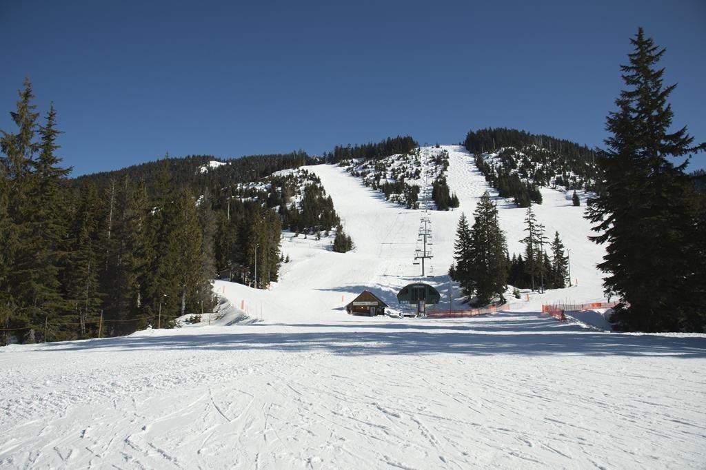 An empty Cypress Mountain ski resort is pictured in West Vancouver, B.C., Monday, March 16, 2020. THE CANADIAN PRESS/Jonathan Hayward.