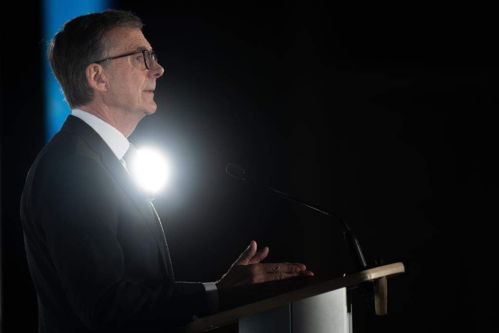 Bank of Canada governor Tiff Macklem speaks at the Greater Vancouver Board of Trade in Vancouver, B.C., Monday, Dec. 16, 2024.