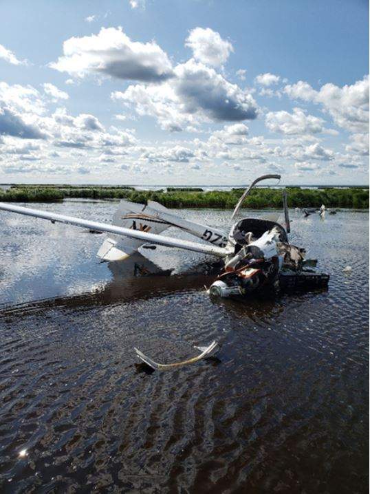 The crash site, looking south, on Aug. 11, 2023.