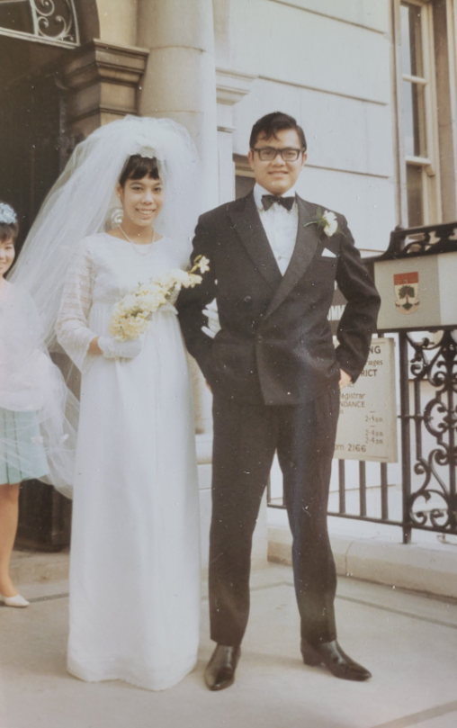 Alexander and Patricia Tsang on their wedding day.