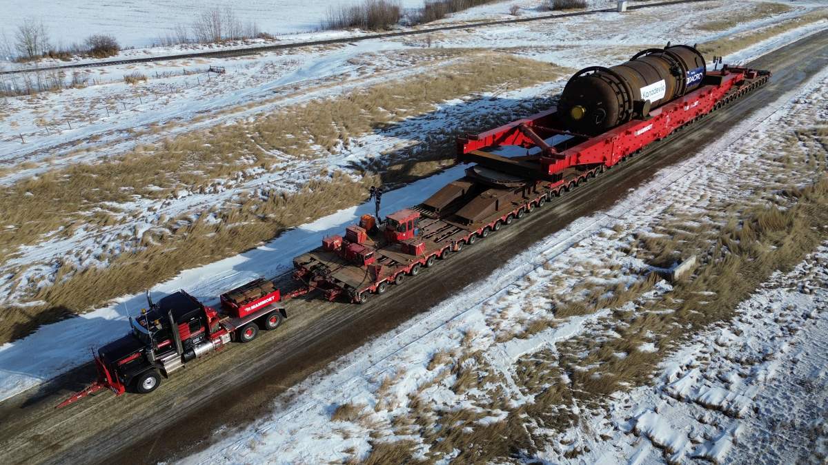 Drivers in the Edmonton area may have noticed a massive load being transported on roads in the capital region this weekend as crews moved a reactor used in the oil refining process what weighs 1.6 million kilograms.