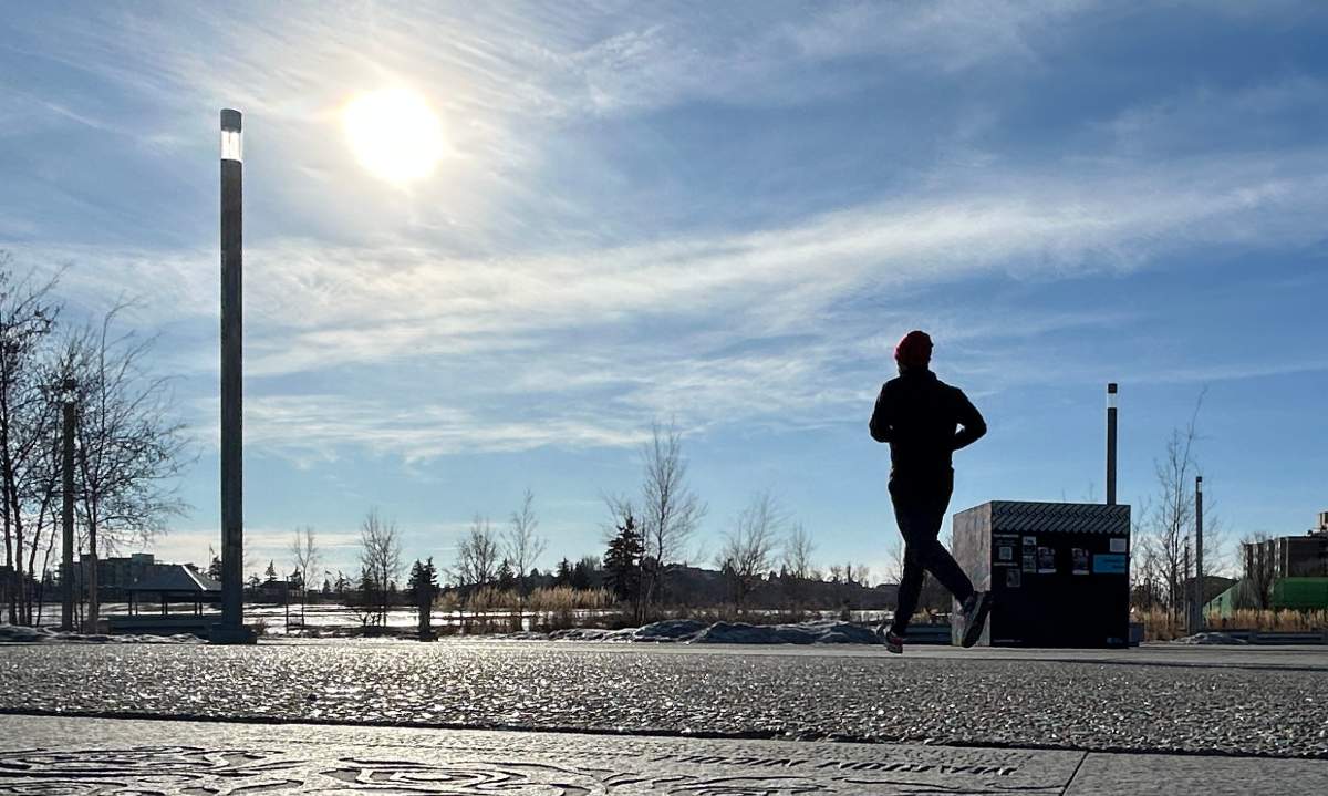 The sun shines in Calgary on Jan. 30, 2025.