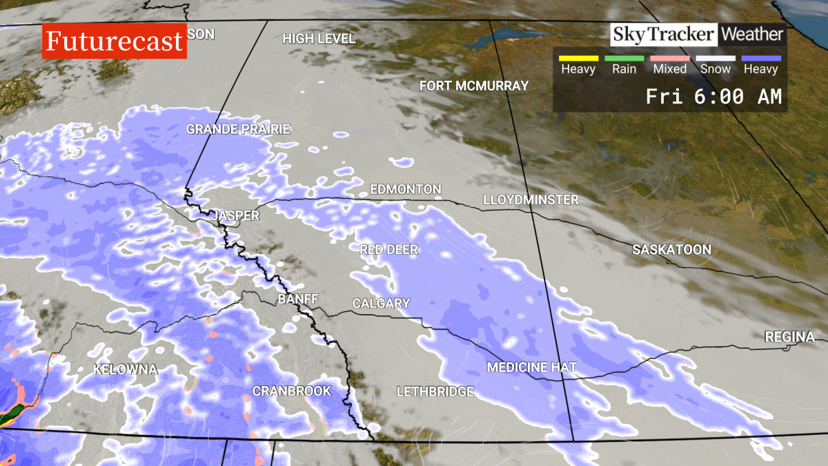 A look at the Skytracker Weather futurecast for Alberta.